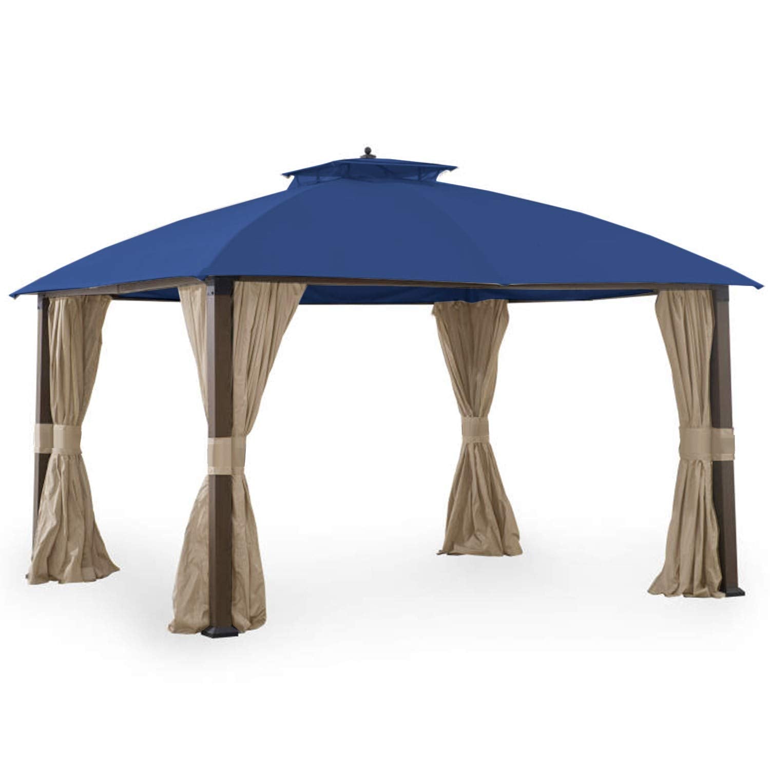 Garden Winds Replacement Canopy Top Cover for Broyhill Eagle Brooke Ashford Asheville Gazebo - Riplock 350 - True Navy - Will FI
