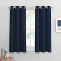 PONY DANCE Blackout Curtains Set - Window Treatments Solid Energy Saving Thermal Insulated Drapes for Basement Window Well Cover