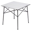 PORTAL Lightweight Aluminum Folding Square Table Roll Up Top 4 People Compact Table with Carry Bag for Camping, Picnic, Backyard