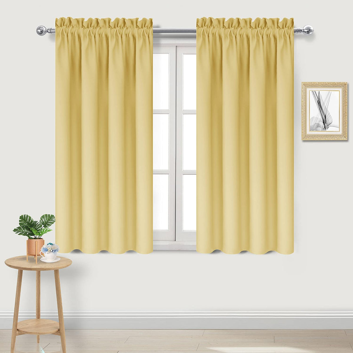Dwcn Blackout Curtains For Bedroom - Rod Pocket Thermal Insulated Noise Reducing Noise Reducing Drapes For Living Room, W 42 X L