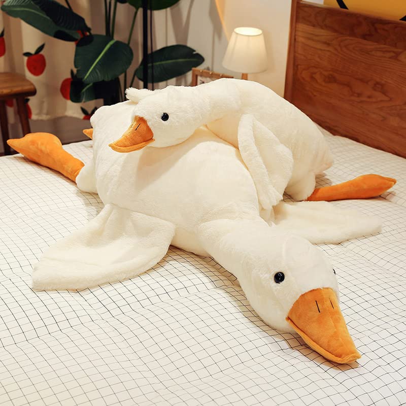 Cottonstar Goose Stuffed Animal 51 Inch Plush Doll Toy, Cute Duck Plush Cushion Soft Huge Plushies Pillow, Gift For Kids And Fri