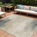 9 X 12 Beige Taupe And Ivory Abstract Washable Indoor Outdoor Area Rug