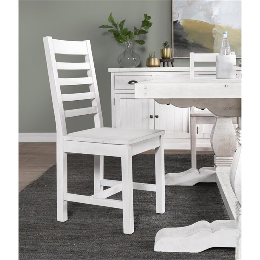 Kosas Home Quincy 19&Quot; Solid Pine Wood Dining Chair In Nordic Ivory (Set Of 2)