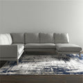 8' X 10' Gray And Ivory Abstract Area Rug
