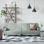 vidaXL Elegant Light Gray Velvet Sofa Bed with Armrests - Versatile and Durable Sleeper Sofa - Stylish Modern Design - 100% Polyester Velvet, Foam Filling, and Plywood.