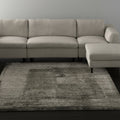 10' X 13' Green And Tan Abstract Distressed Area Rug