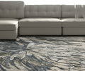 12' X 15' Gray Green And Ivory Abstract Area Rug