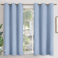YoungsTex Short Room Darkening Curtains 45 Inch Long for Kids Bedroom Window - Thermal Insulated with Grommet Blackout Drapes Pr