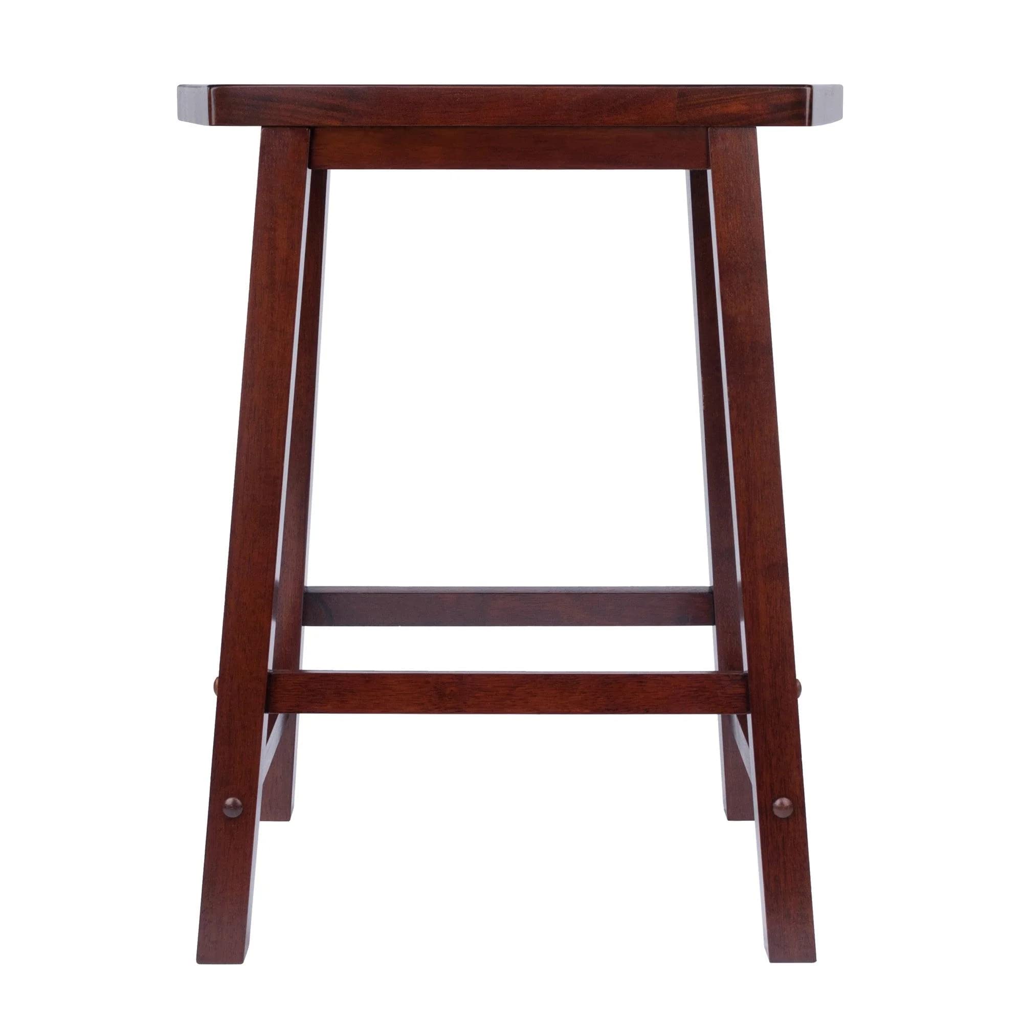 Winsome Katashi Fan Shape Counter Stool, Walnut, 24&quot;