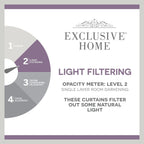 Exclusive Home Loha Tuxedo Tab Top Curtain Panel Pair, 54''X84'', Winter White