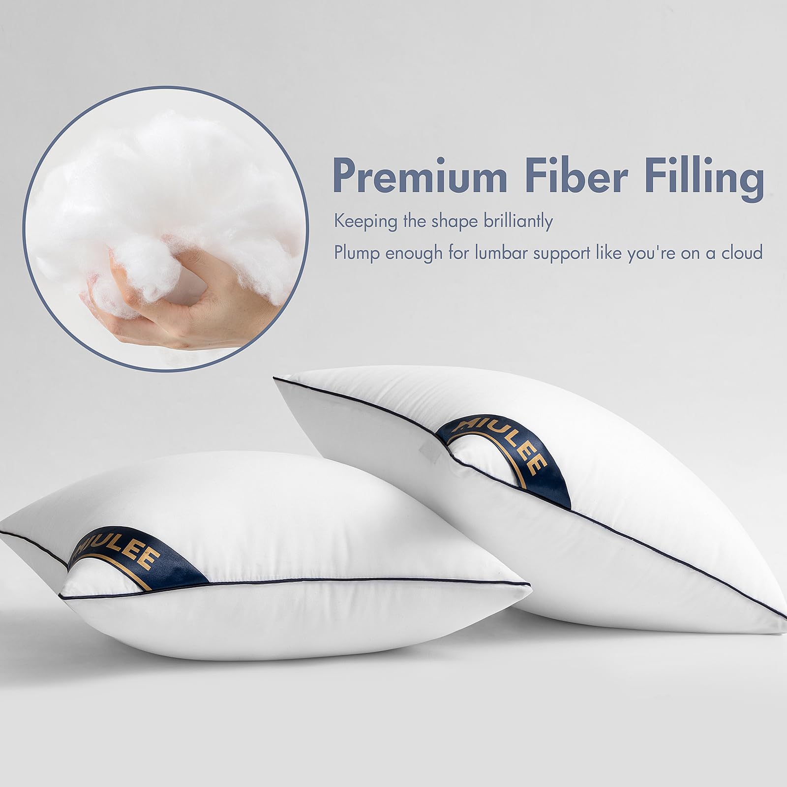 Miulee 26X26 Euro Pillow Inserts Set Of 2 Throw Pillows 26 Inch Premium Down Alternative Pillow Inserts Decorative Pillow Stuffer For Sofa, Couch (26X26 Inch, Set Of 2)