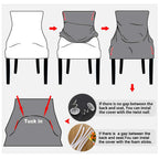 Lellen Velvet Stretch Wingback Chair Cover Slipcover - Reusable Protector Cover For Dining Room Banquet Home Decor Etc Machine Washable Hand Washable (Set Of 4, Charcoal Grey)