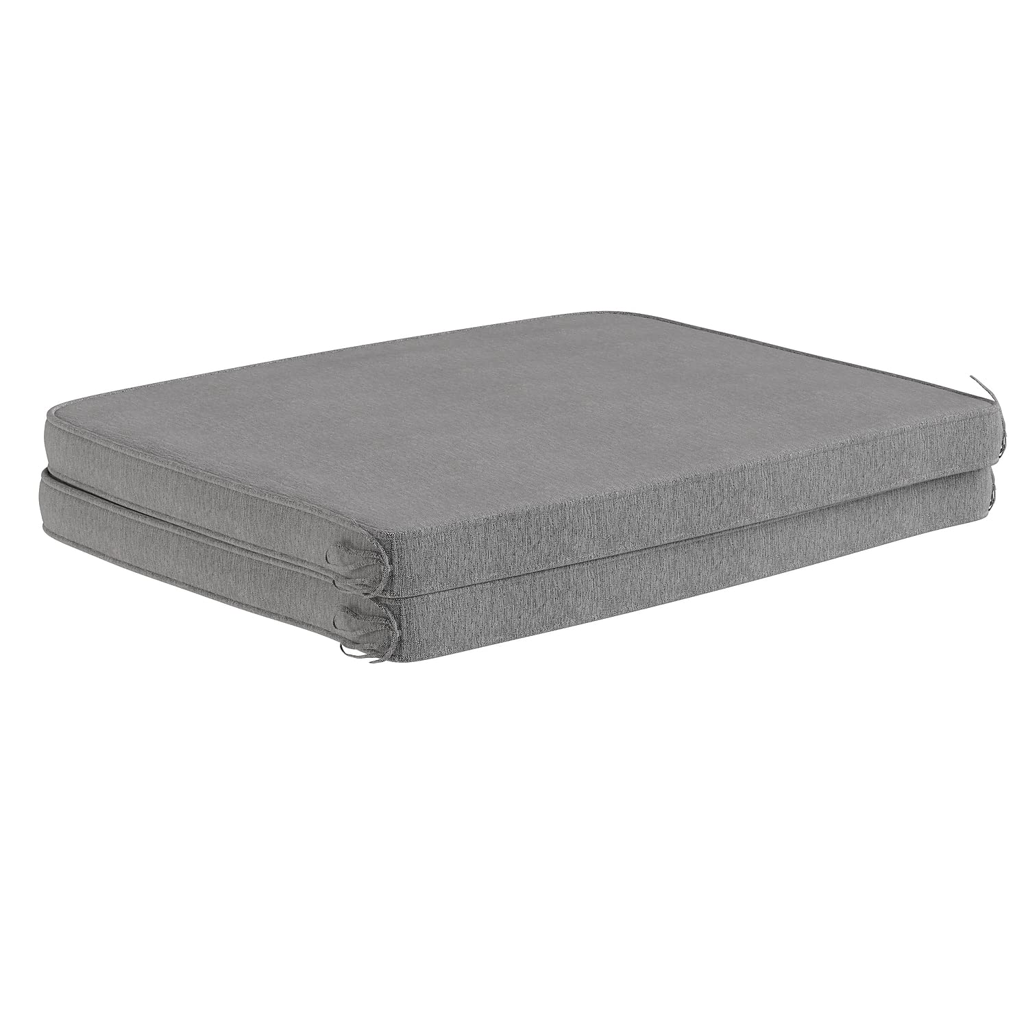 Contemporary Indoor/Outdoor Wicker Chair Cushions with Corner Ties, Set of 2