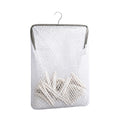 Laundry Clothespin Bag, 11.8 X 7.8 in Mesh Clothespin Bag Hang on Line Clothes Pin Hanging Bag with Hook Zipper Closure Large Op