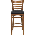 Flash Furniture HERCULES Series Ladder Back Natural Wood Restaurant Barstool