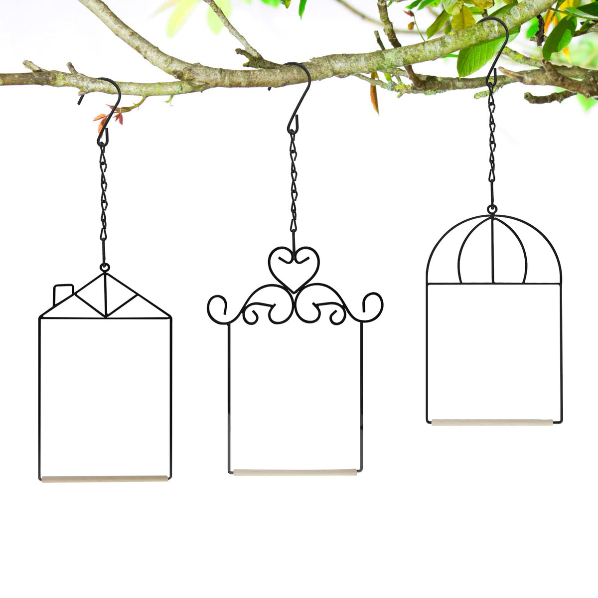 3 Pack Hummingbird Swing Hummingbird Perch Bird Swing Metal Frame Metal Frame Hummingbird Swing With Wooden Dowel Outdoor Bird P