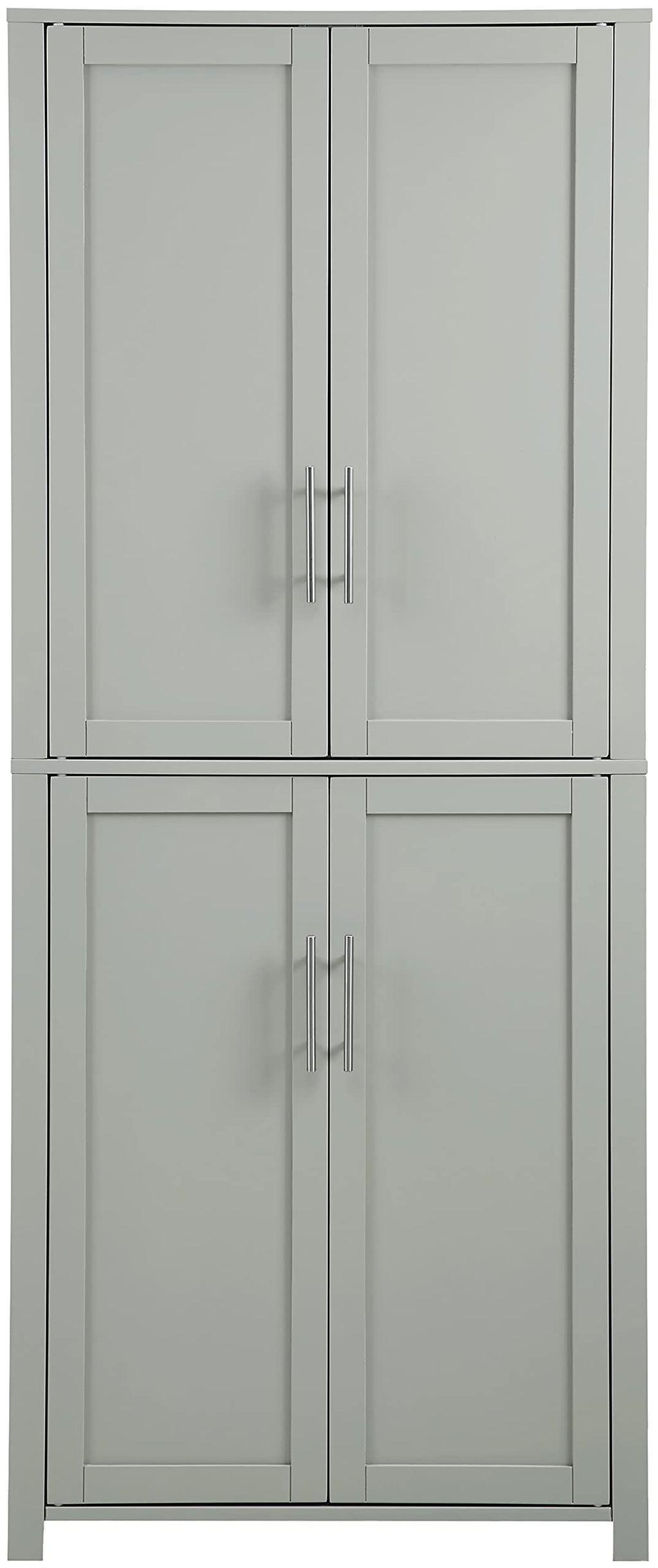Crosley Furniture Savannah Tall Pantry Storage Cabinet with Shelves, Kitchen, Dining, or Laundry Room, Gray