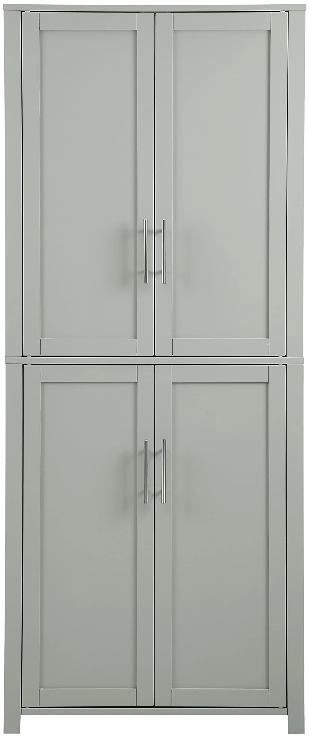 Crosley Furniture Savannah Tall Pantry Storage Cabinet with Shelves, Kitchen, Dining, or Laundry Room, Gray