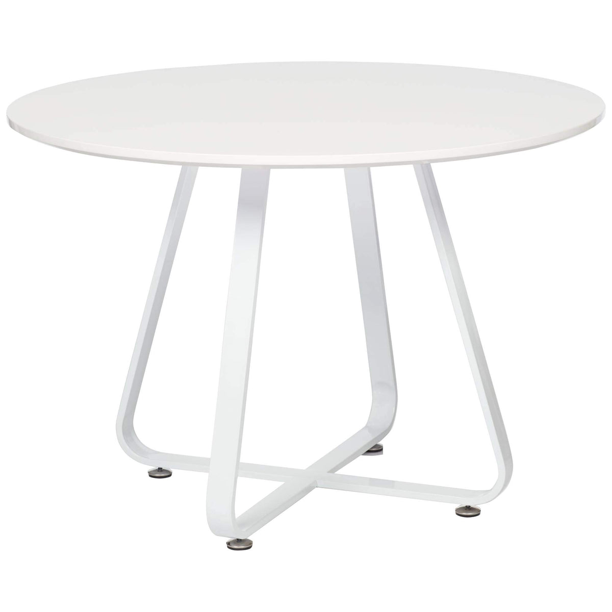 Mason 43&quot; Wide High Gloss White Round Dining Table