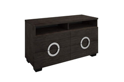 HomeRoots Gray 27 Refined Grey High Gloss TV Entertainment Unit