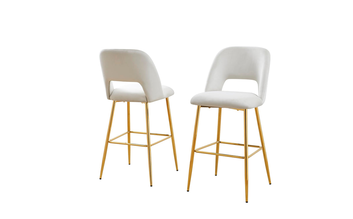 Best Quality Furniture Bs226-9 Bar Stools, 2 Count, Cream