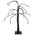 24 LED Lighted Black Weeping Halloween Twig Tree - Orange Lights