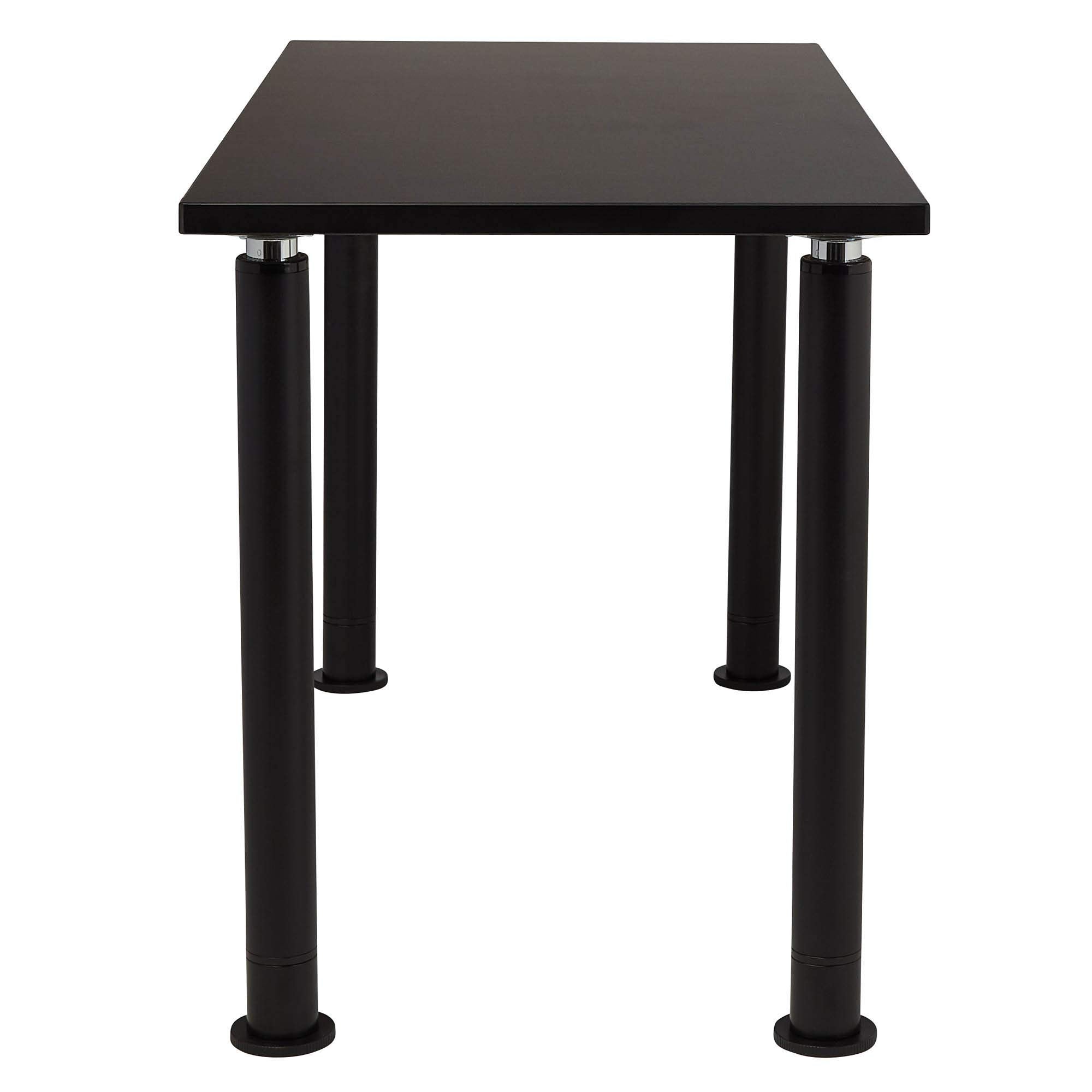 National Public Seating 48" L x 24" W Designer Height Adjustable School Science Lab Utility Table with Chemical Resistant Top - Black
