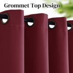 Rhf Wide Thermal Blackout Patio Door Curtain Panel, Sliding Door Insulated Curtains,Thermal Curtains,Grommet Curtains, Extra Wid