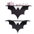 SEREIINO Spooky Bat Floating Shelf - Gothic Wall Coffin Shelf for Bedroom - Halloween Batman Wall Decor for Oddities and Curiosi
