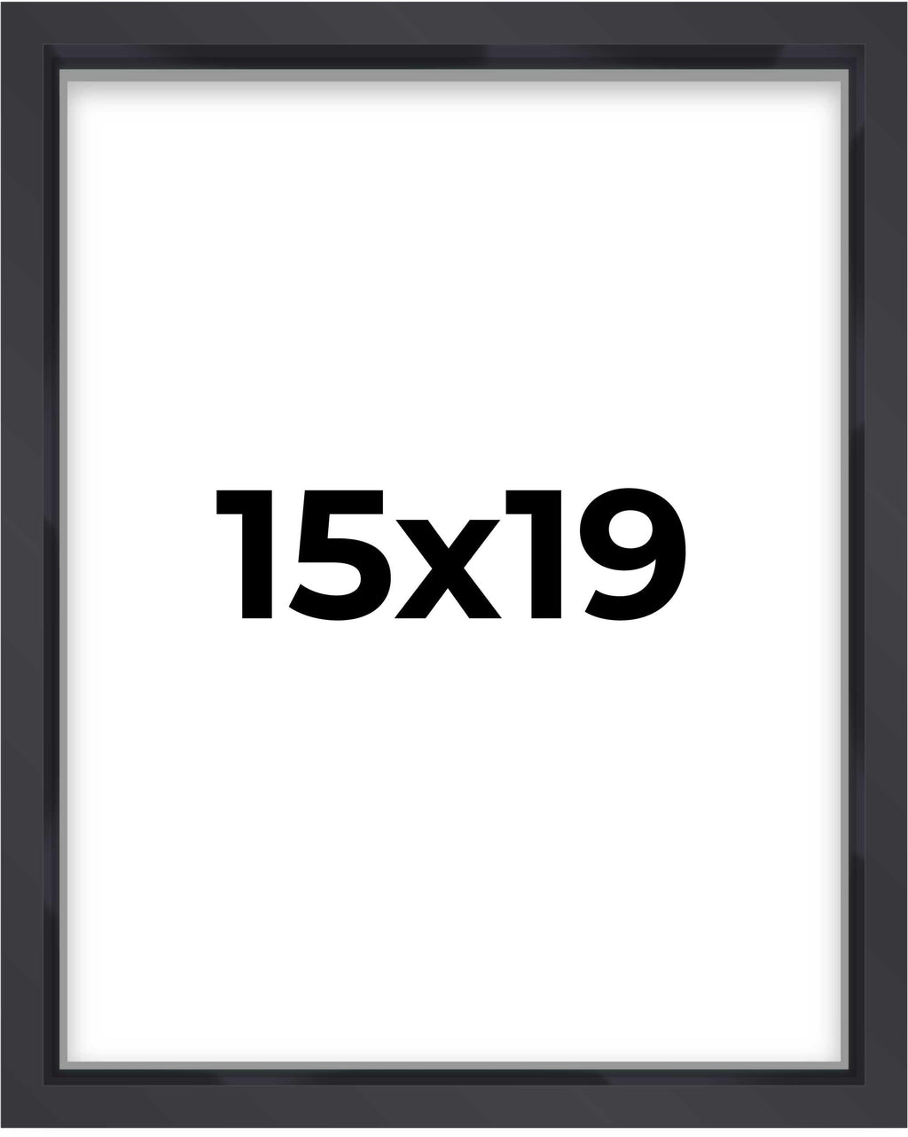 15x19 Shadow Box Frame Contemporary Black | 1'' Depth of Usable Space| Interior Size 15x19 or 19x15 Inches| UV Resistant Acrylic