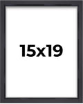 15x19 Shadow Box Frame Contemporary Black | 1'' Depth of Usable Space| Interior Size 15x19 or 19x15 Inches| UV Resistant Acrylic