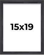 15x19 Shadow Box Frame Contemporary Black | 1'' Depth of Usable Space| Interior Size 15x19 or 19x15 Inches| UV Resistant Acrylic