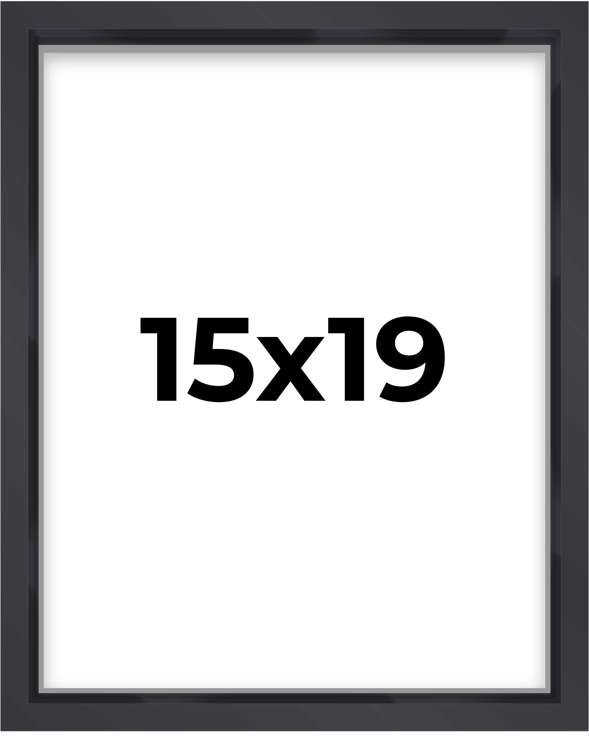 15x19 Shadow Box Frame Contemporary Black | 1'' Depth of Usable Space| Interior Size 15x19 or 19x15 Inches| UV Resistant Acrylic