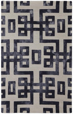HomeRoots 515013 10 x 14 ft. Ivory & Black Wool Hand Tufted Handmade Rectangle Area Rug