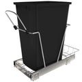 Rev-A-Shelf Pullout Trash Can for Under Kitchen Cabinets 35 Qt 12 Gallon Garbage Waste Recyling Bin with Full Extension Slides, 