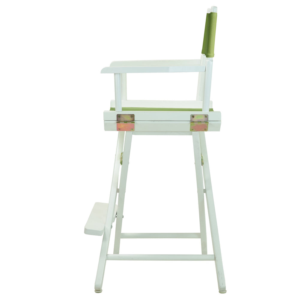 Casual Home 220-01/021-72 24" White Frame-Lime Green Canvas Director Chair Counter Height, Whiteframe