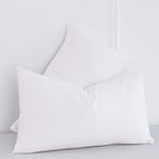 Moomee Bedding Pillowcases Pack Of 2 100% Washed Cotton Linen Like Textured Breathable Durable Soft Comfy (Bright White, Standar