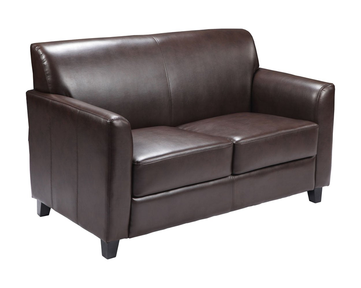Flash Furniture HERCULES Diplomat Series Reception Set in Brown LeatherSoft