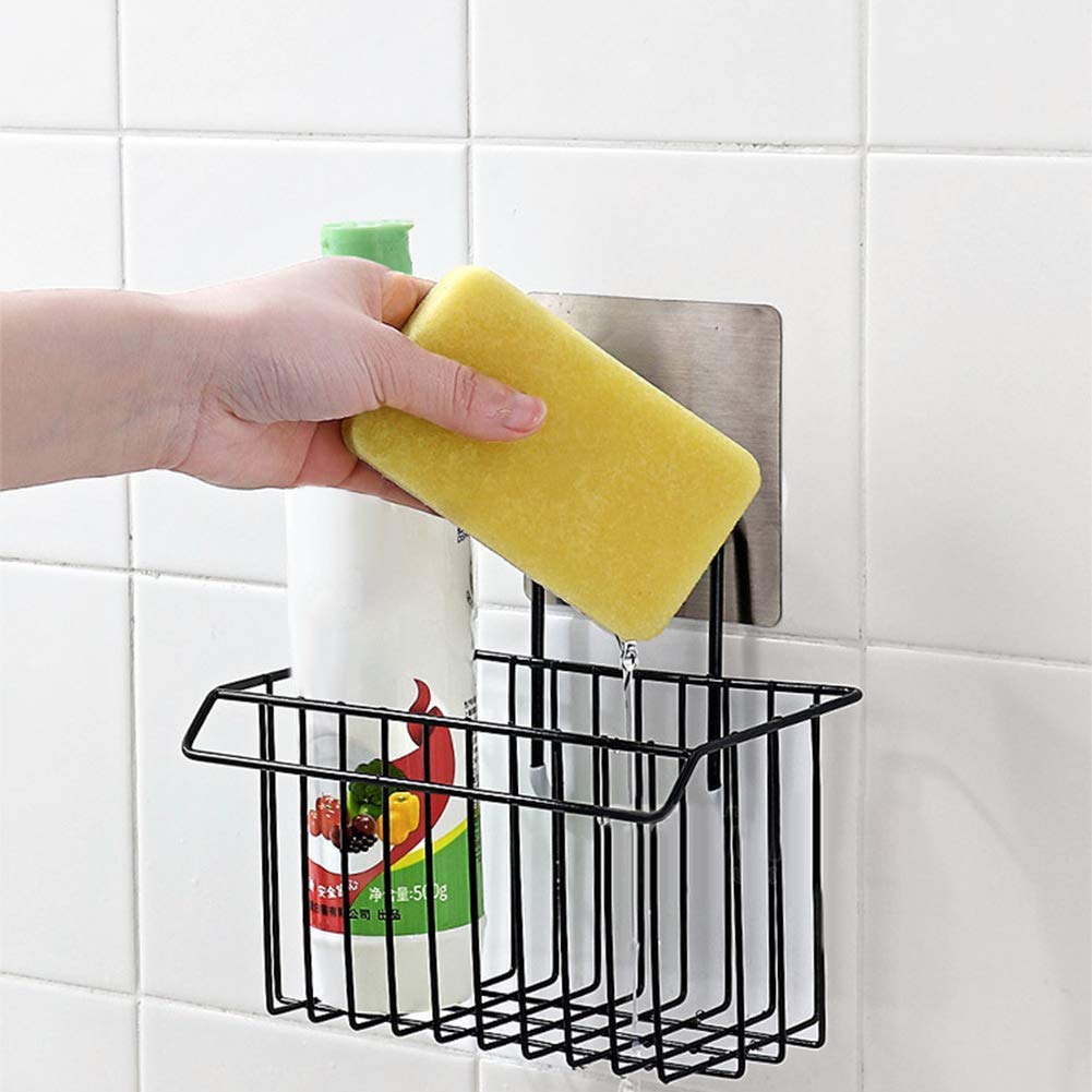 ZURATO Stainless Steel Wall Mounted Hanging Storage Holder Bathroom Shower Caddy Basket Shelf for Sink Sponge Holder, Toothbrush