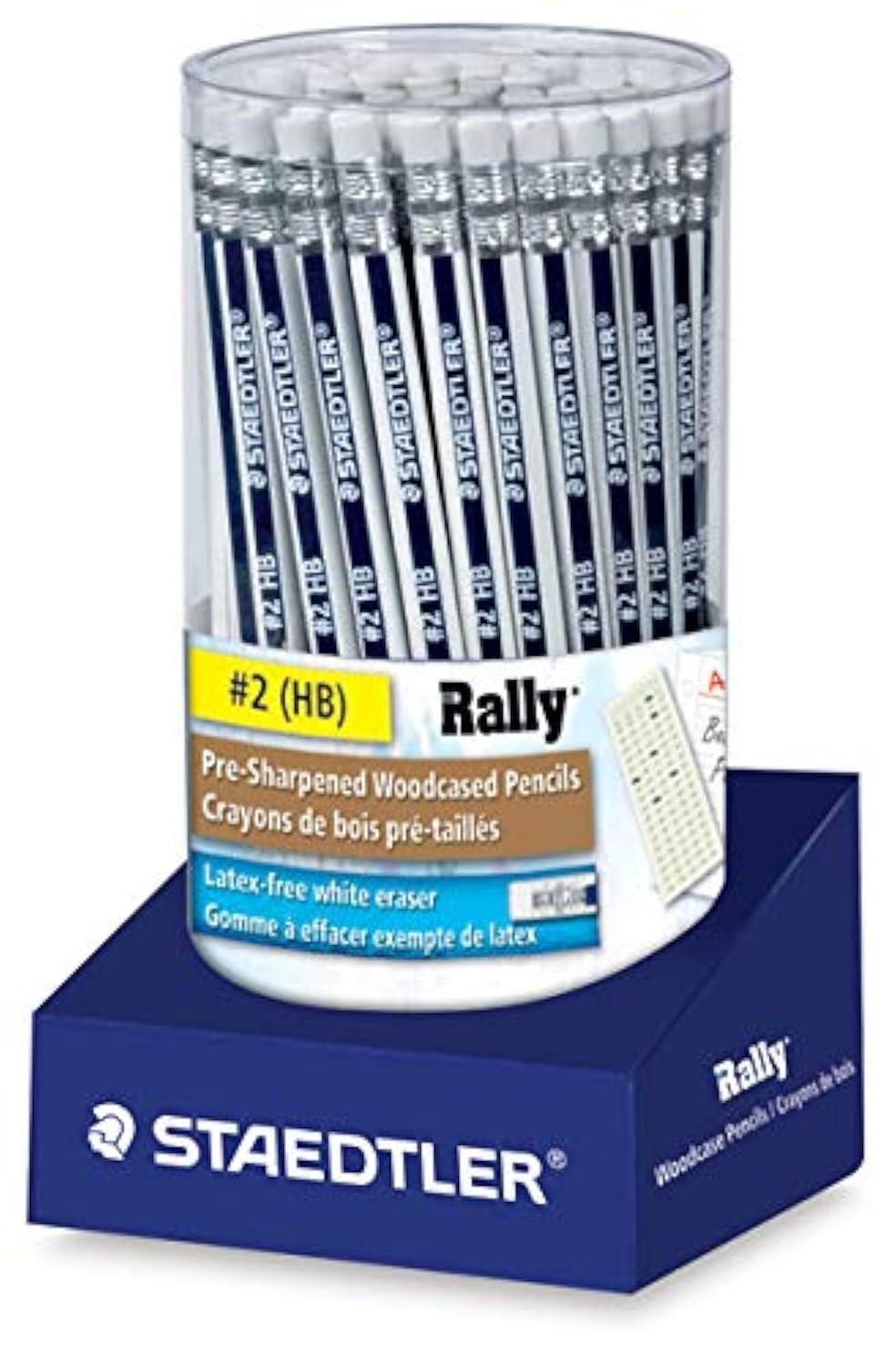 Pencil,No. 2, Presharpened, Latex-Free Eraser, Hexagonal, 72 Pcs