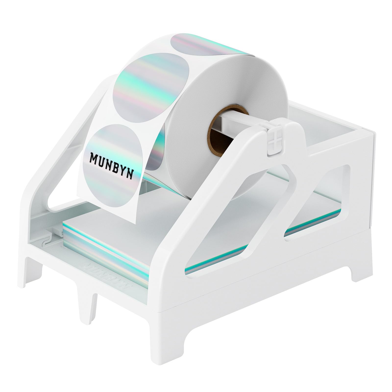 Munbyn Label Holder For Rolls And Fan-Fold Labels, Shipping Label Roll Holder For Desktop Label Printer Shipping Supplies Indust