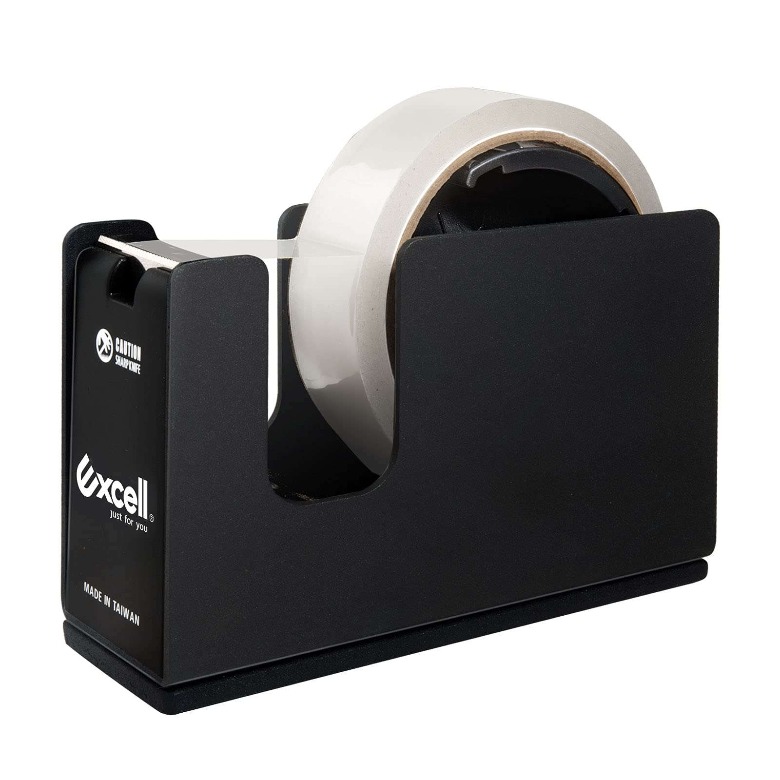 Excell Dualcore Desktop Tape Dispenser (1'+3' Core) With Sturdy Metal Base, Tape Dispenser Desk For Home, Office, Shop, Retail