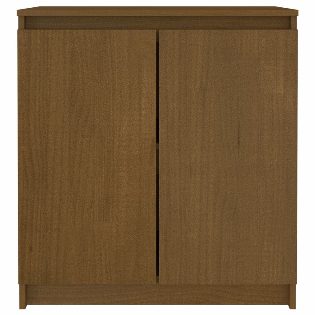 vidaXL Side Cabinet Honey Brown 23.6&quot;x14.2&quot;x25.6&quot; Solid Pinewood