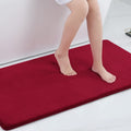 smiry Memory Foam Bath Mat, Extra Soft Absorbent Bathroom Rugs Non Slip Bath Rug Runner for Shower Bathroom Floors, 47 x 24, Bur