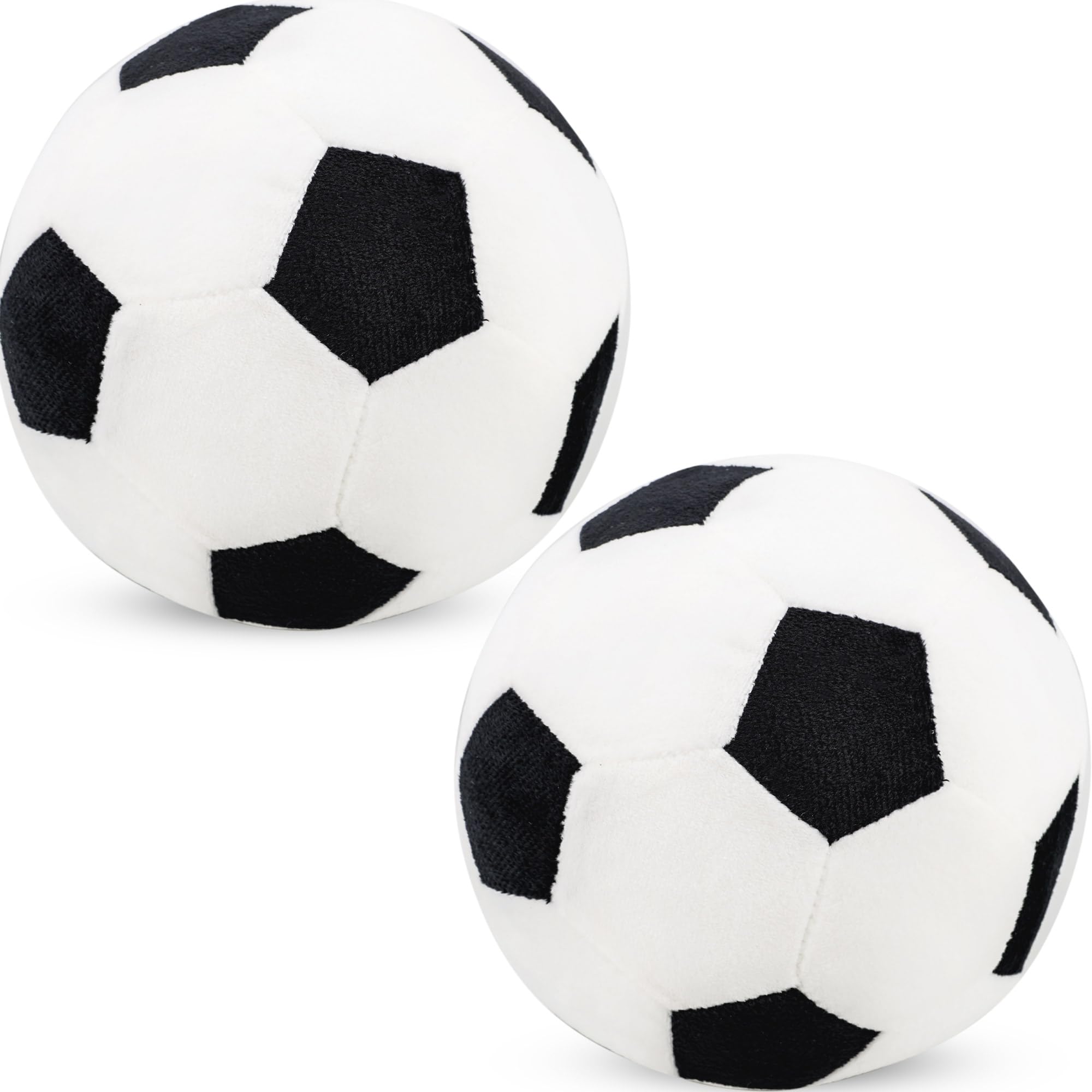 Conagel 2 Pack Plush Soccer Ball Pillow Stuffed Toy Soccer Ball Soft Plush Soccerball Sports Throw Pillows For Home Room Bedroom