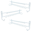 Huji Wall Mount Tie and Belt Rack Organizer, White (3 Pack)