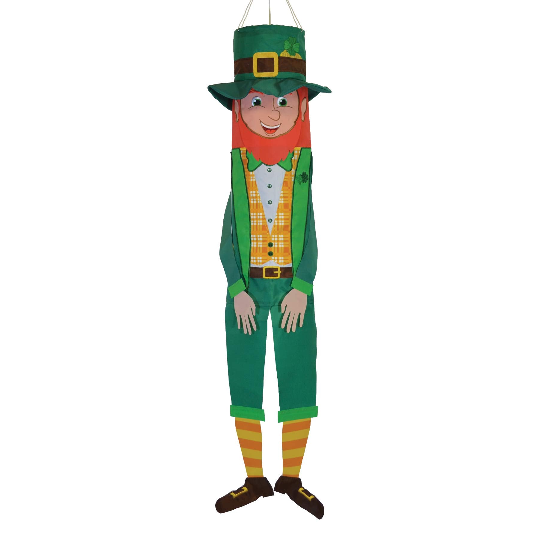 In The Breeze 5172 - Leprechaun 40 Inch Breeze Buddy Windsock - Hanging St. Patrick'S Decoration - Outdoor Holiday D  Cor