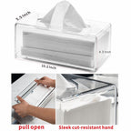 Clear Acrylic Tissue Box Holder With Cover Facial Tissue Dispenser Box Case For Countertop,Clear Plastic Dryer Sheet Container N