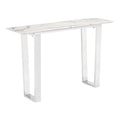 Zuo Atlas Console Table White & Silver