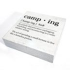 Funny Camping Definition Wood Box Sign Home Decor Rustic Camping Wooden Box Sign Block Plaque For Wall Desk Decoration